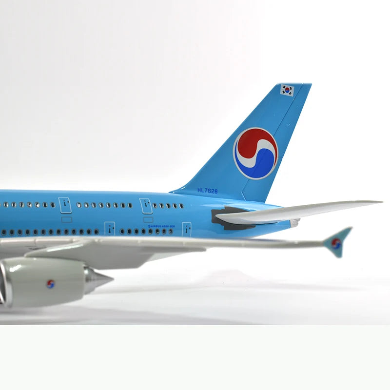 47cm Korean Air Boeing b747 Plane Model Airplane Model Aircraft Resin Diecast 1:160 Scale with Light & Wheel Planes