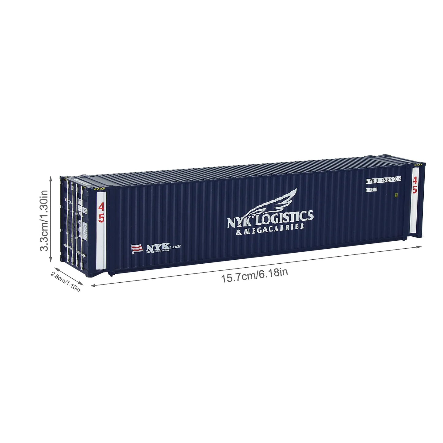 Evemodel C8745 HO Scale 1:87 45' Container 45ft Shipping Container (pack of 3)