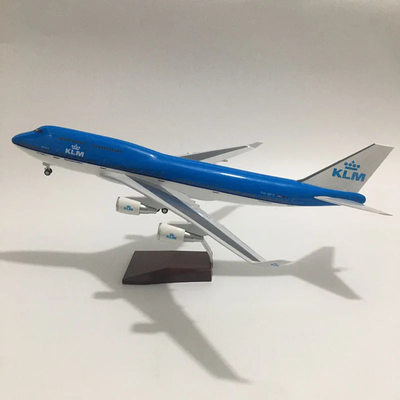 1:160 Scale KLM Boeing b747 Plane Model Airplane Model KLM Royal Dutch Aircraft Model Diecast Resin Planes With Light