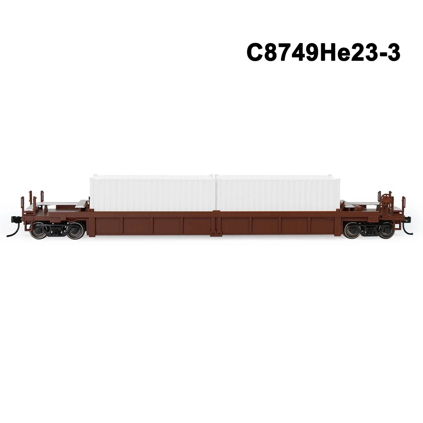 Evemodel 1 Set HO Scale 1:87 Well Car with Container Model Railway Wagons Model Train Freight Car C8749