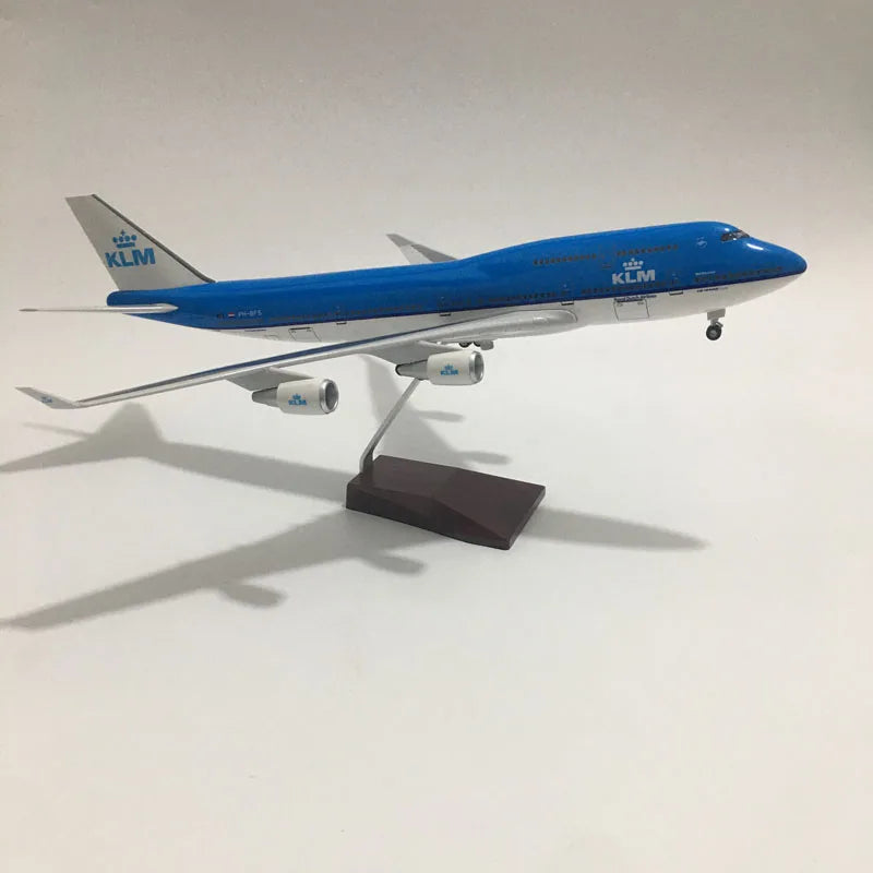 1:160 Scale KLM Boeing b747 Plane Model Airplane Model KLM Royal Dutch Aircraft Model Diecast Resin Planes With Light