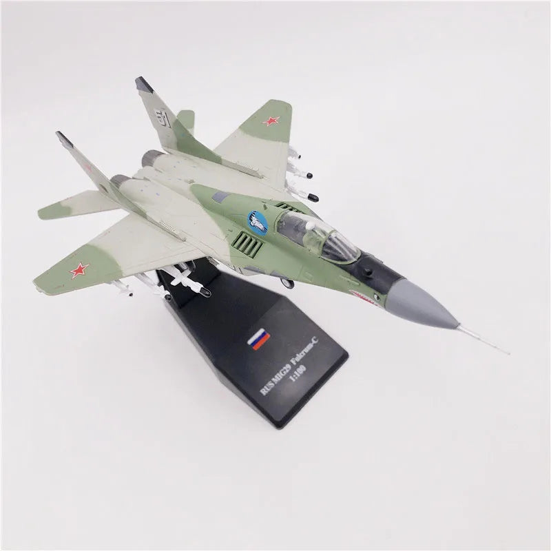 Aircraft Plane model 1:100 Russian Air Force MiG-29 airplane Alloy model diecast 1:100 metal Planes