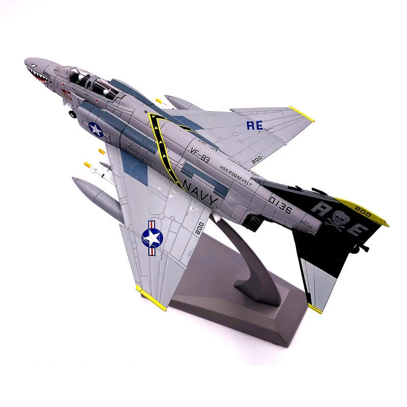 1/100 Scale Alloy Model Diecast Fighter F-4 Ghost Aircraft Model Plane