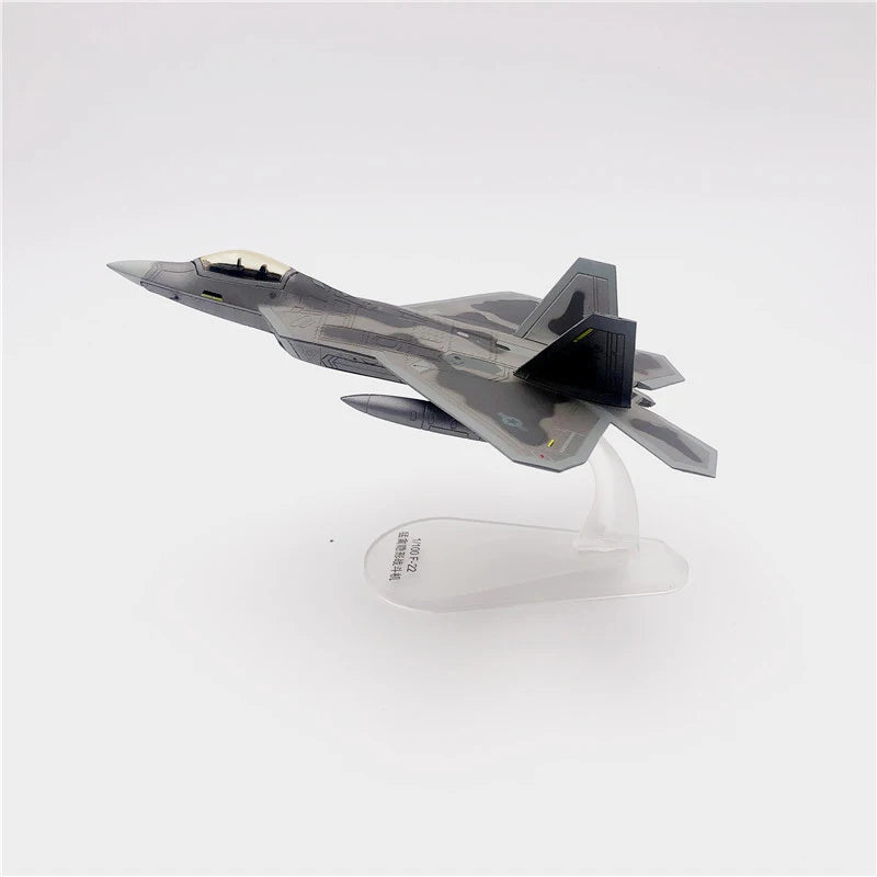 US Army F22 Raptor Stealth Fighter F-22 Military Aircraft Model 1/100 Scale Alloy