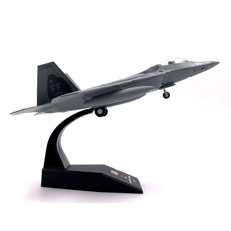 Aircraft Plane model 1/100 Scale Alloy Fighter F-22 US Air Force Aircraft F22 Raptor Model Toys Children Kid Gift for Collection