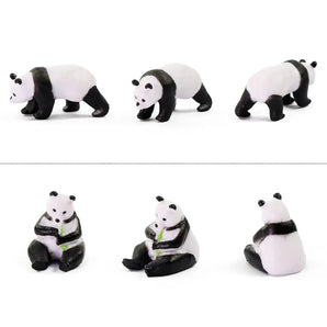 Model Railway HO Scale 1:87 PVC Pandas 12pcs Painted Zoo Layout