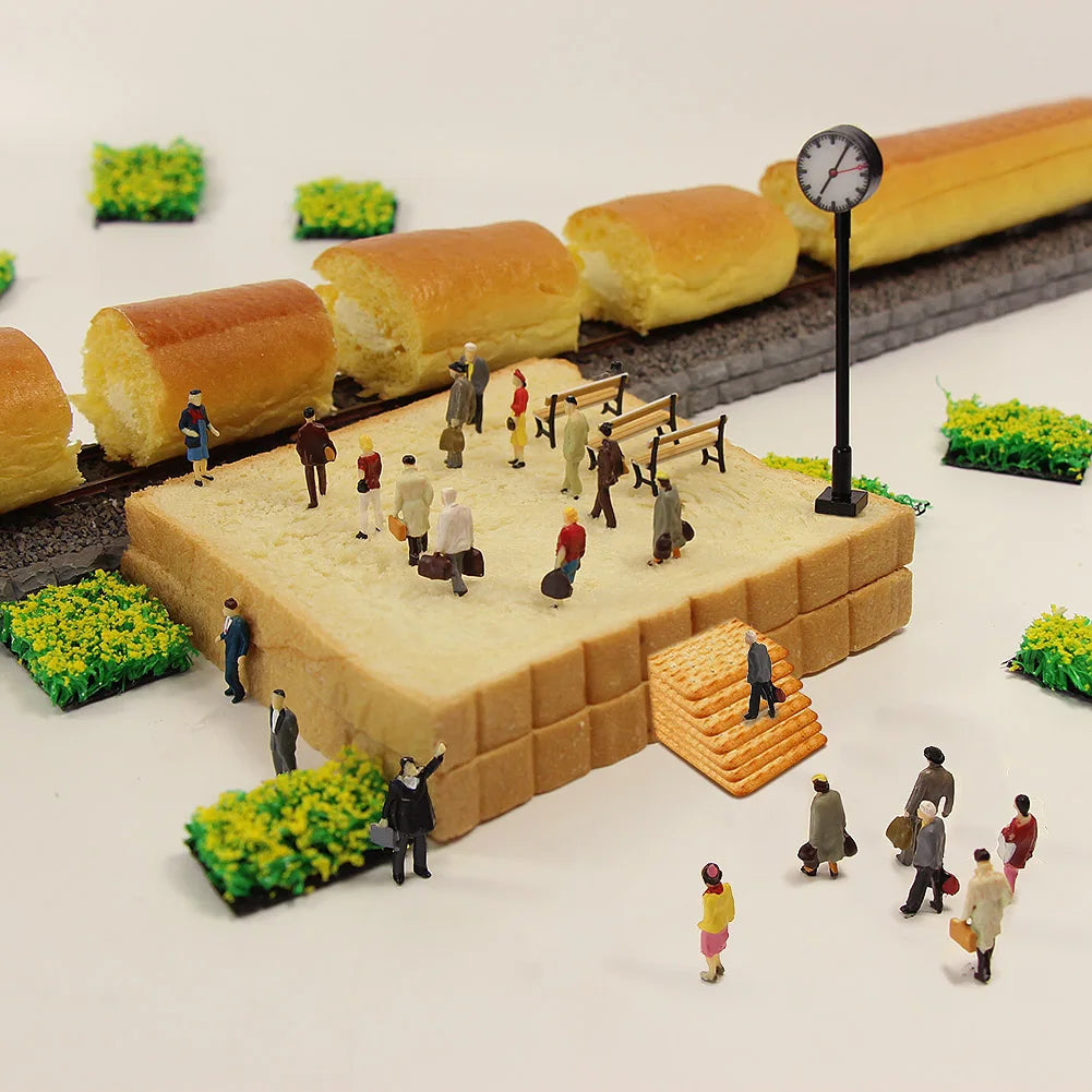 Evemodel 40pcs HO Scale 1:87 People Figures Standing Passengers 20 Different Poses Model Railway Layout P8712