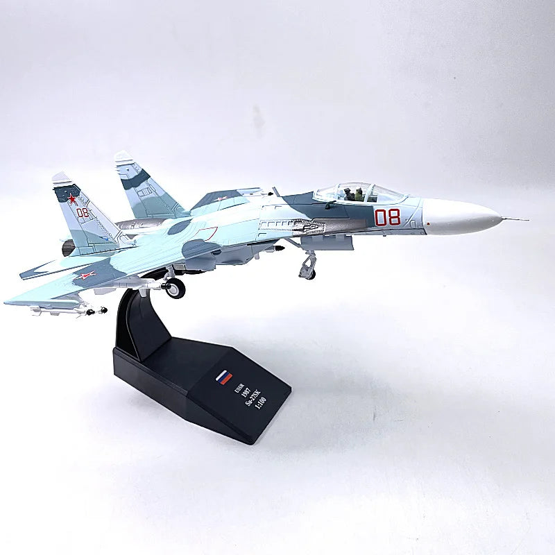 1/100 Scale Su35 Alloy Model Russian Fighter SU-35 Aircraft Model Plane