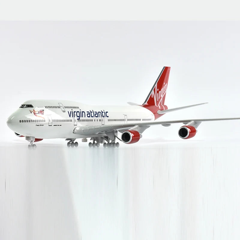 46cm Virgin atlantic Boeing 747 Plane Model Airplane Model Aircraft Model 1/160 Scale Diecast Resin Airplanes Planes