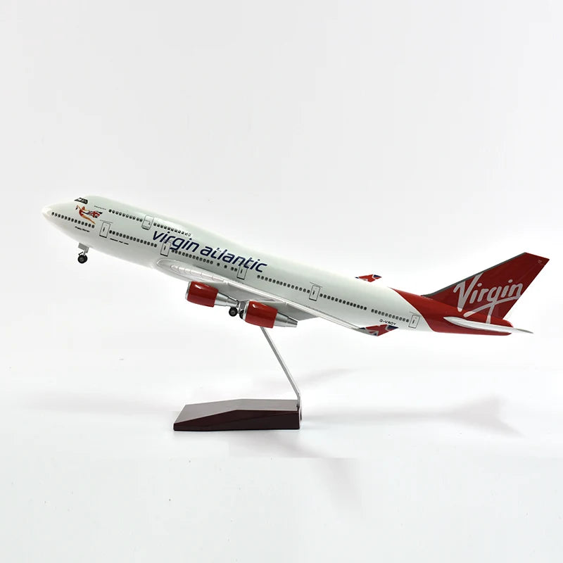 46cm Virgin atlantic Boeing 747 Plane Model Airplane Model Aircraft Model 1/160 Scale Diecast Resin Airplanes Planes