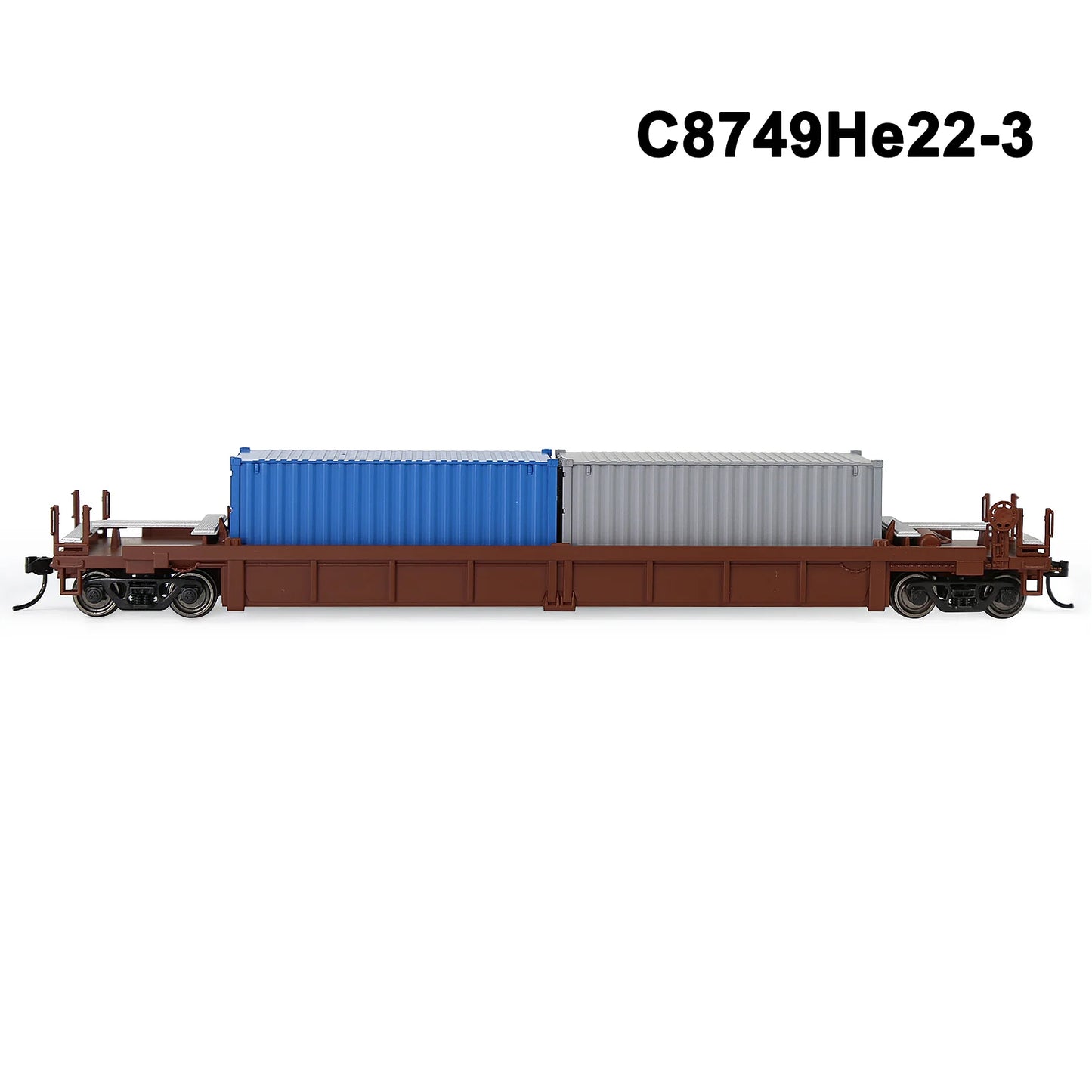 Evemodel 1 Set HO Scale 1:87 Well Car with Container Model Railway Wagons Model Train Freight Car C8749