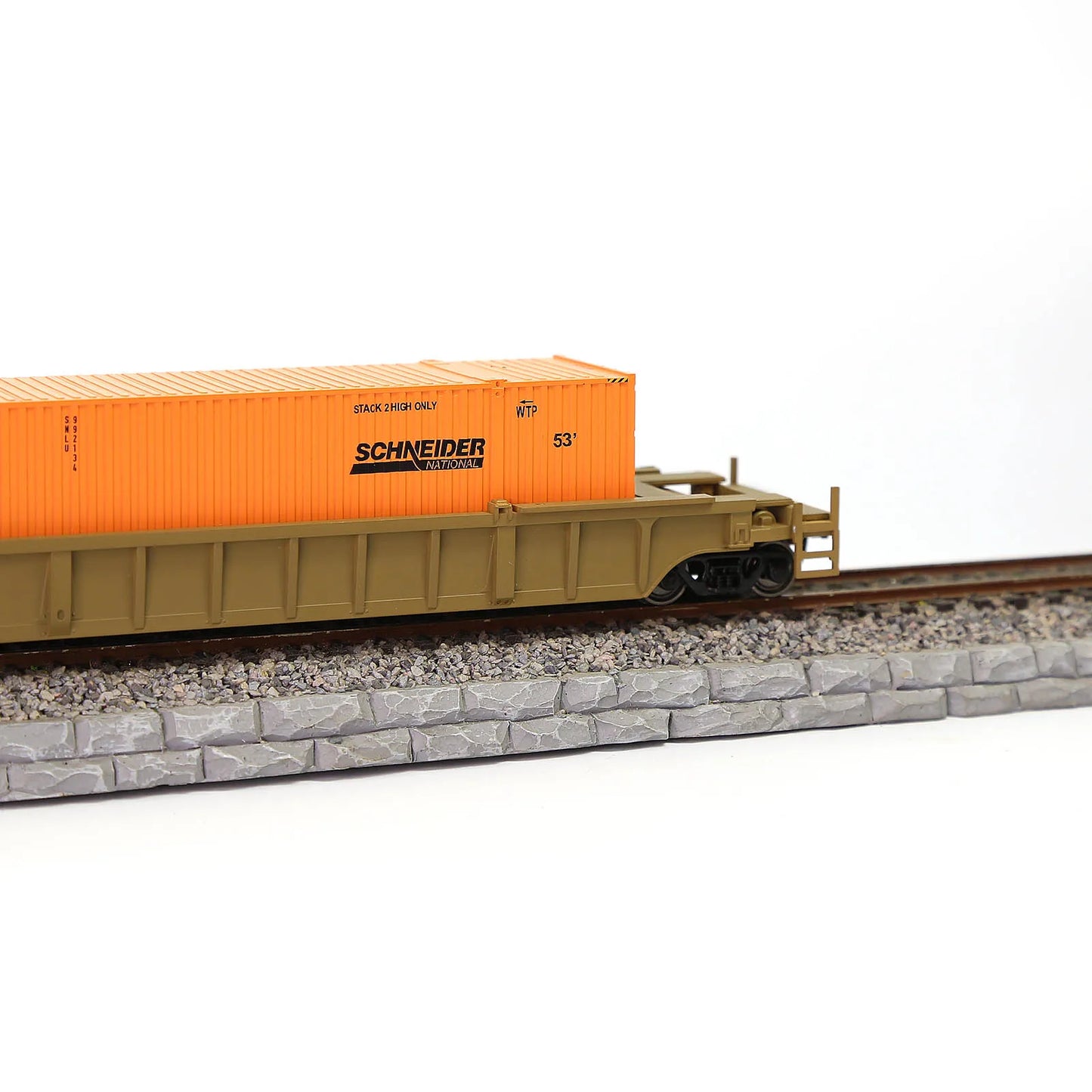 Evemodel 3pcs Model Trains HO Scale 1:87 53' Container 53ft Shipping Container Cargo Box Cabinet C8753