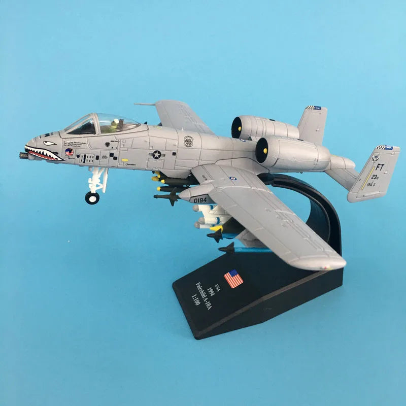 1/100 Scale Diecast Metal A10 Fighter Fairchild Republic A-10 Thunderbolt II