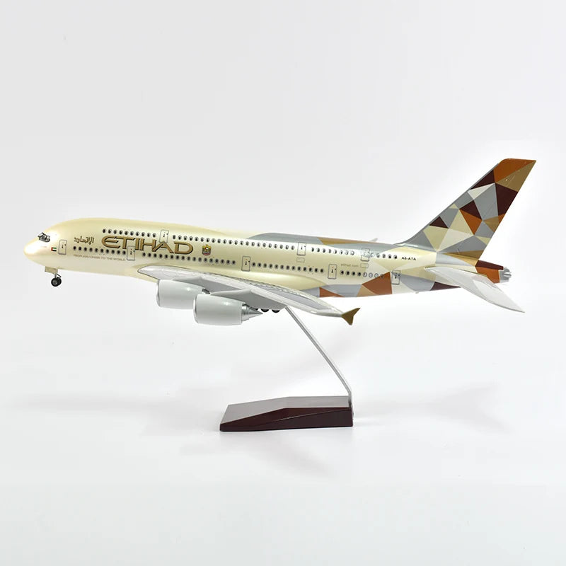 46cm Etihad Air bus 380 Airplane Model Plane Model Aircraft Model 1/160 Scale Diecast Resin Airplanes Planes