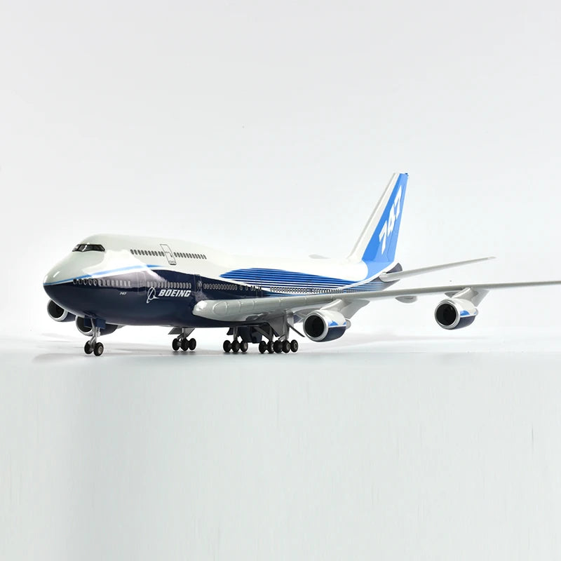 46cm Original Boeing 747 Plane Model Airplane Model Aircraft Model 1/160 Scale Diecast Resin Airplanes Planes W Light