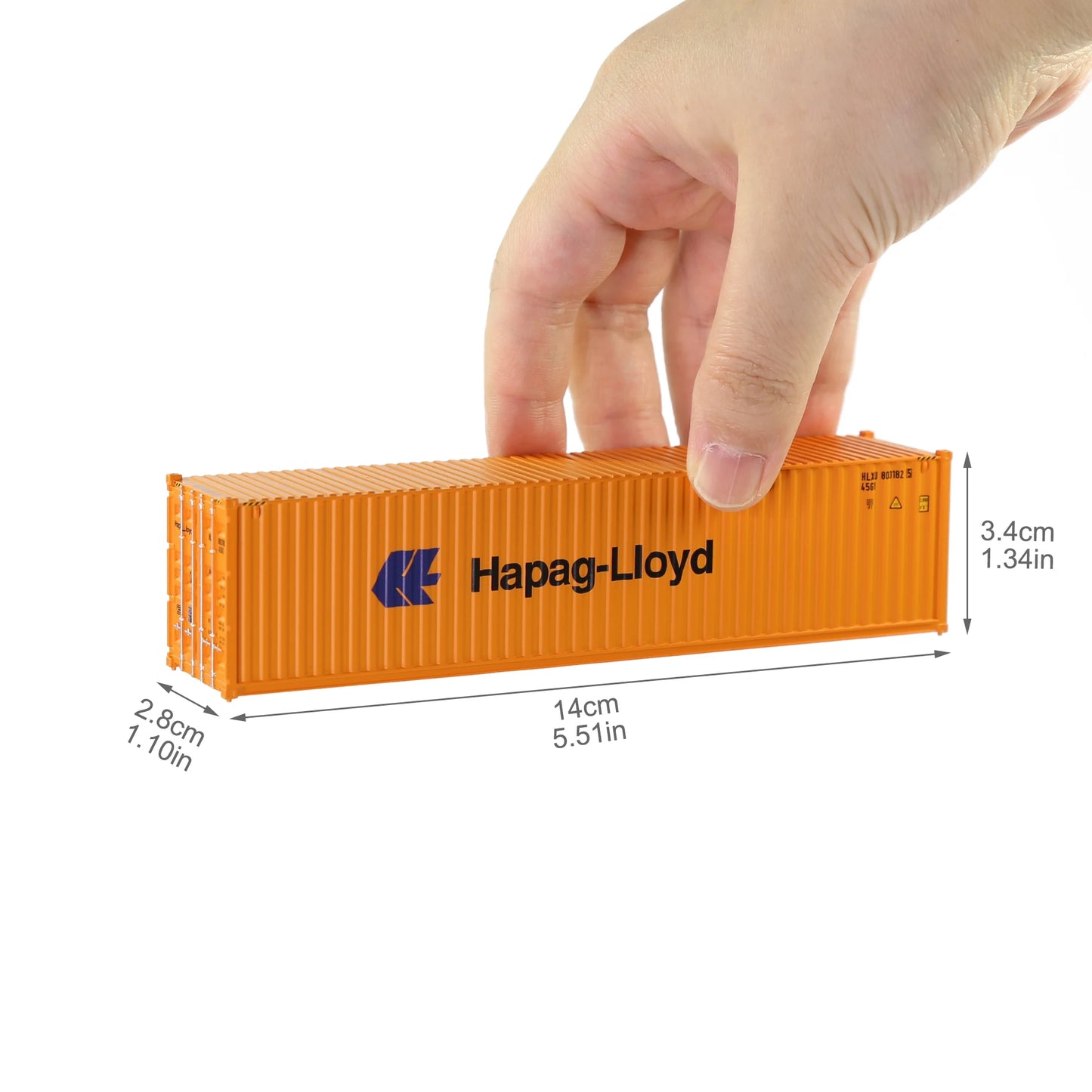 Evemodel 3pcs Different Logo HO Scale 40ft Containers 1:87 40' Shipping Cargo Box C8746