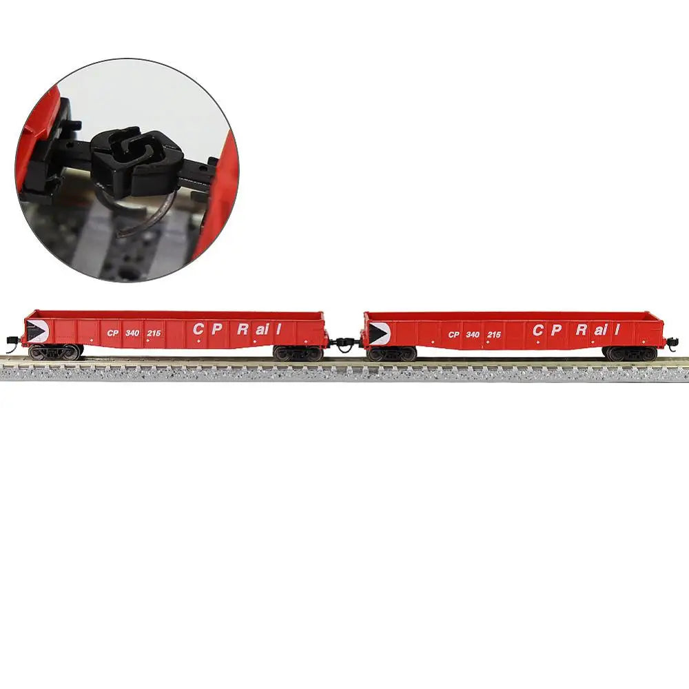 Evemodel 1 Unit N Scale 1:160 53ft Low-side Gondola Car 33" Metal DC Wheelsets Model Wagons C15014P