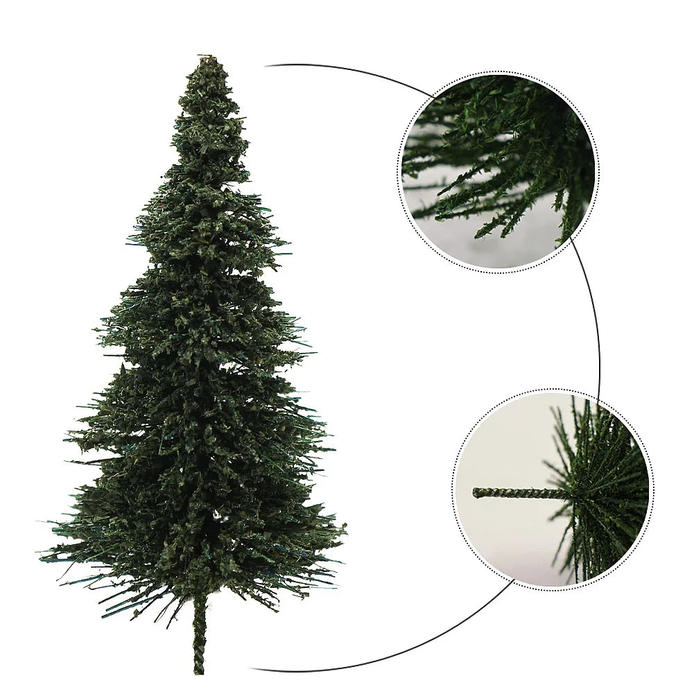 Evemodel 5cm-12.5cm Model Pine Trees Deep Green Pines For HO O N Z Scale Model Railway Layout Mini Scene S0804