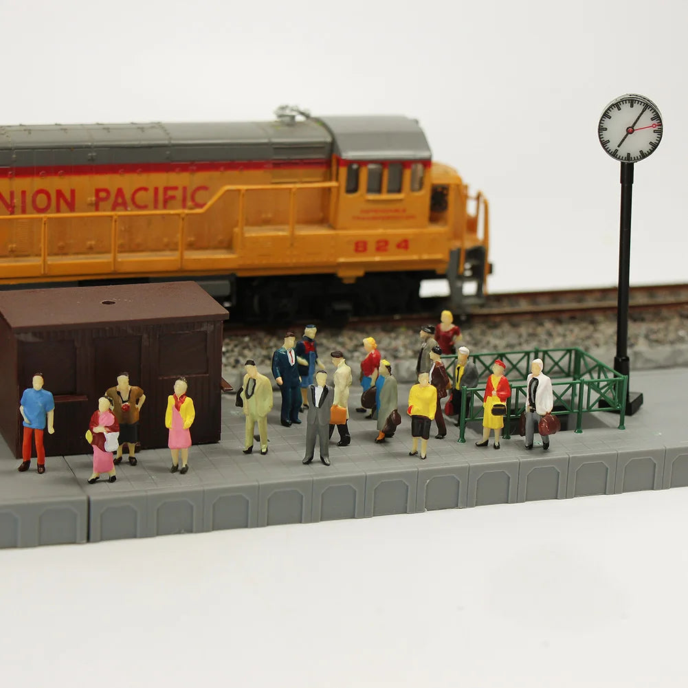 Evemodel 40pcs HO Scale 1:87 People Figures Standing Passengers 20 Different Poses Model Railway Layout P8712