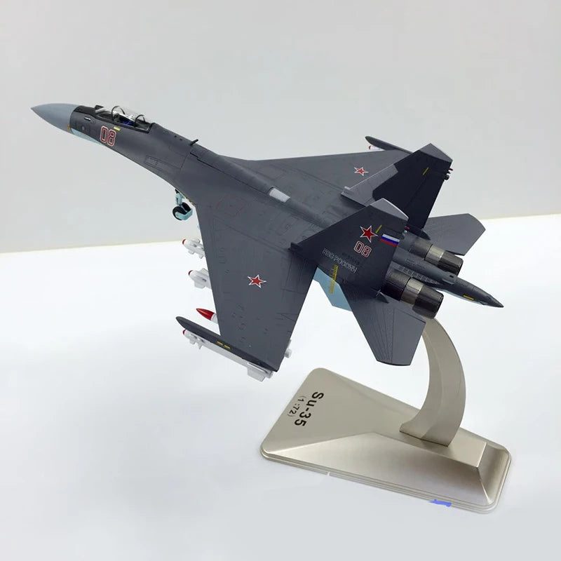 1/72 Scale Alloy Fighter Sukhoi SU-35 Multi-fighter Airplane Model Russian Air Force SU35 Aircraft Gift Collection