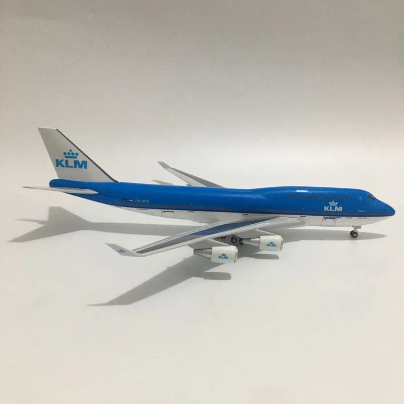 46cm KLM Boeing b747 Plane Model Airplane Model Aircraft Model Diecast Resin 1:160 Scale Planes With Light & Wheel