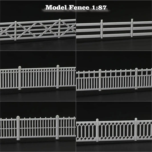 Evemodel 1 Meter Model Railway White Building Fence Wall 1:87 HO Scale Model Trains Diorama Accessory