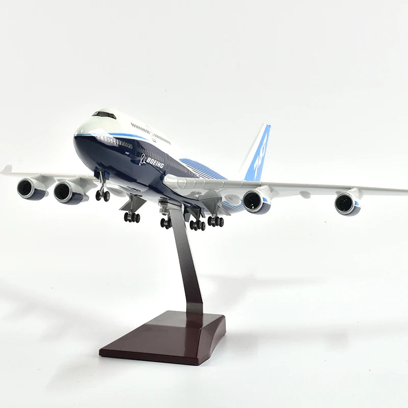 46cm Original Boeing 747 Plane Model Airplane Model Aircraft Model 1/160 Scale Diecast Resin Airplanes Planes W Light