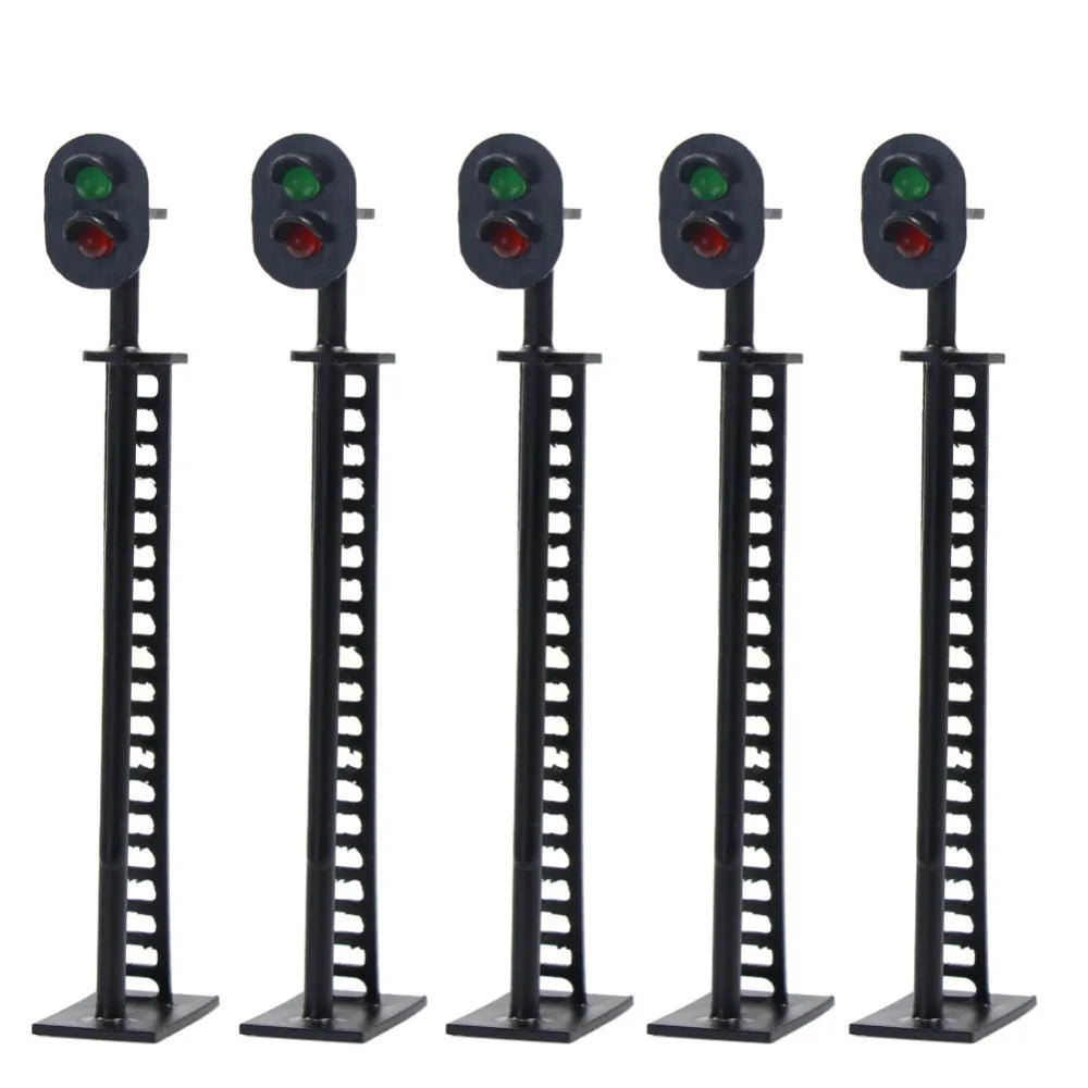 Evemodel JTD01 5pcs Model Railway Block Signals Green Over Red LEDs HO or OO Scale 8cm 12V New