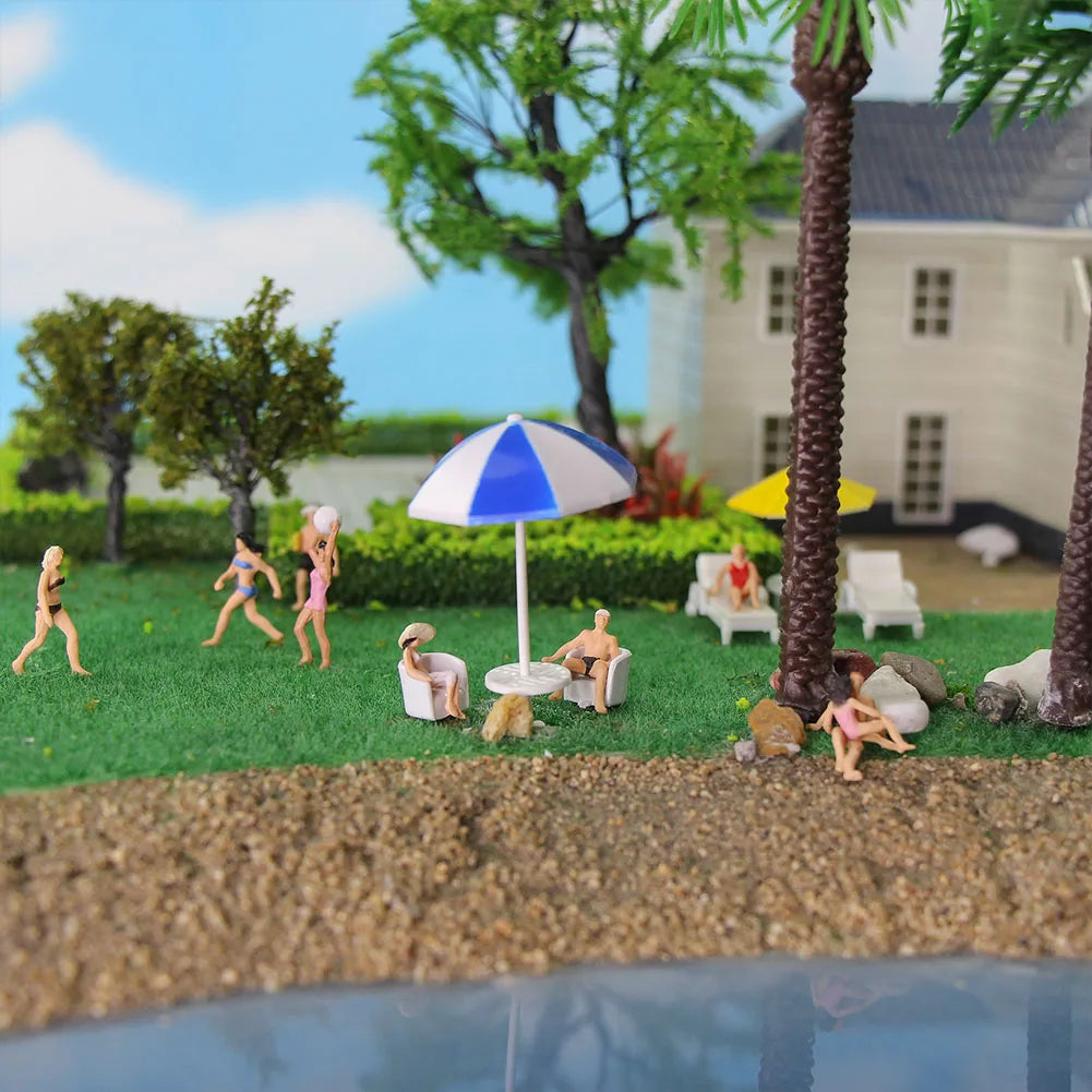 Evemodel 40pcs Different Poses HO Scale 1:87 Swimming Figures Swimming People Beach Scenery Layout P8720