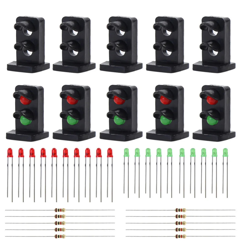 Evemodel Signals JTD19 10 sets Target Faces With LEDs Railway Dwarf signal HO OO Scale 2 Aspects