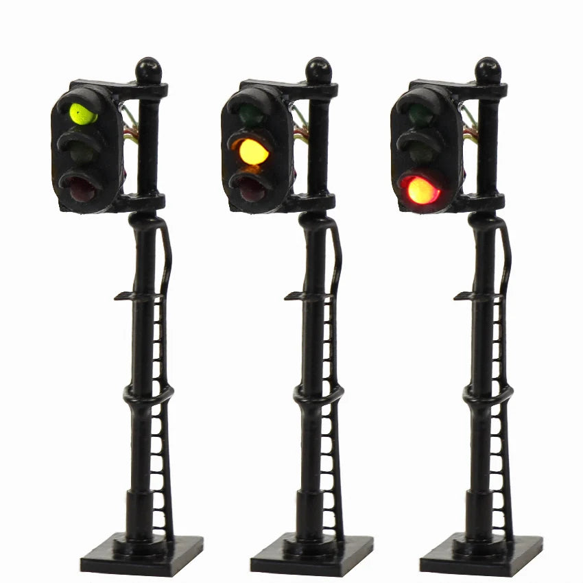 Evemodel 3 Units Model Railroad N Scale Red Yellow Green Signals 3-Lights Block Traffic Lights JTD1508GYR