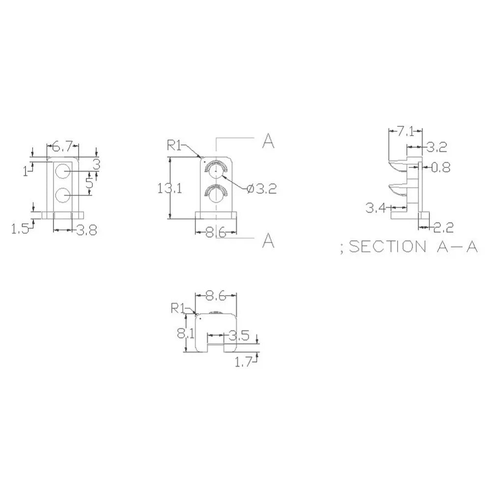 Evemodel Signals JTD19 10 sets Target Faces With LEDs Railway Dwarf signal HO OO Scale 2 Aspects