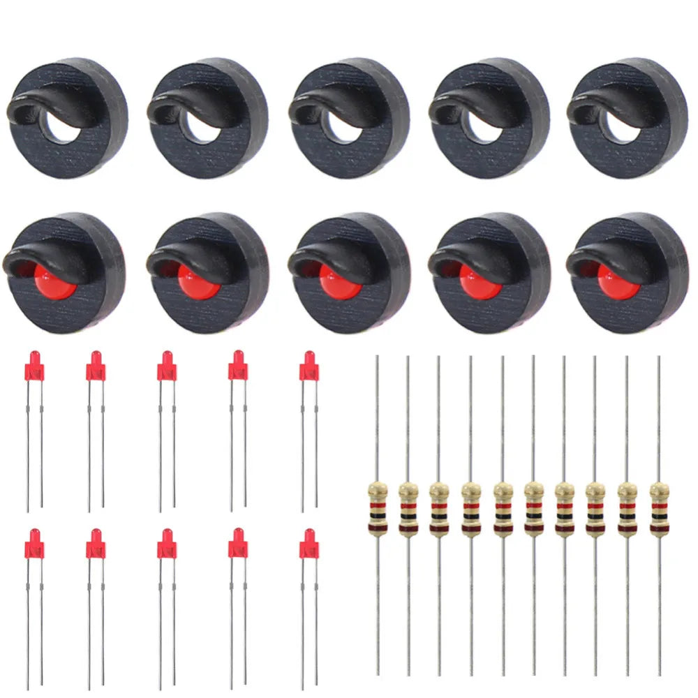 JTD11 10 Units Target Faces With Red LED for Railway Signal N Z Scale 1-head Block Signal Traffic Light