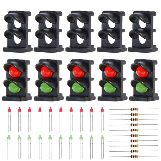 Evemodel Singals-JTD14 10 sets Target Face With Red Green LEDs Railway Dwarf Signal N Z Scale 2 Aspects