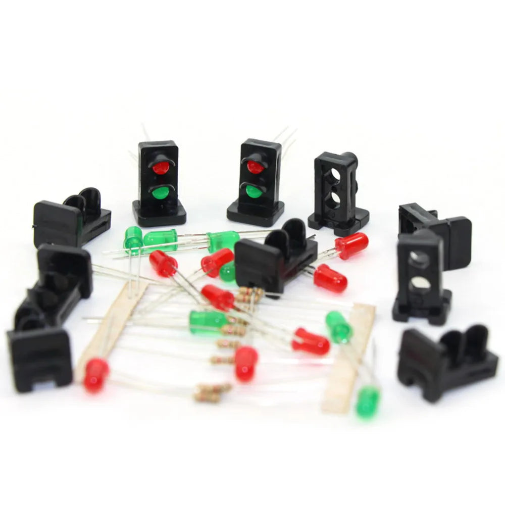 Evemodel JTD25 10 sets Target Faces With Red Green LEDs for Railway Dwarf Signal O Scale 2 Aspects