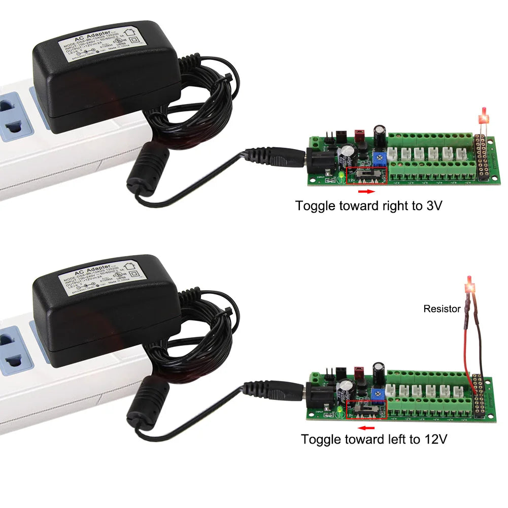 Evemodel Power Distribution Board Self-adapt Power Distributor+Accessory LED Light Hub PCB012