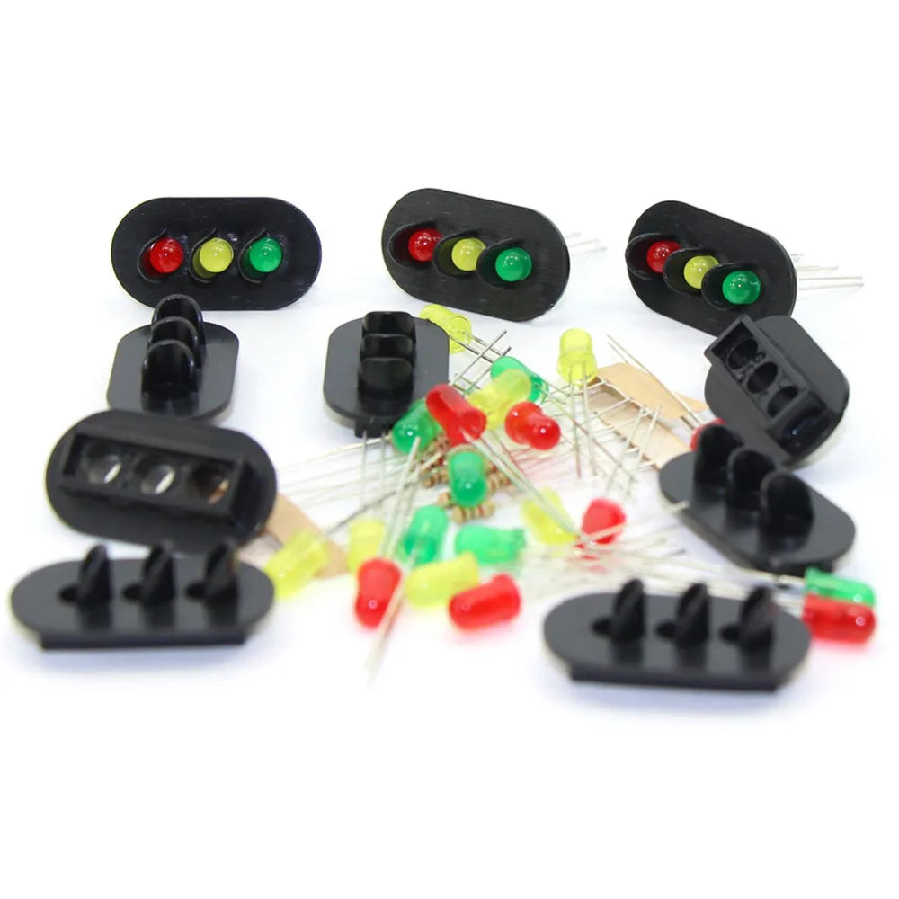 JTD24 10 sets Target Faces With Red Yellow Green LEDs for Railway signal O Scale 3 Aspects