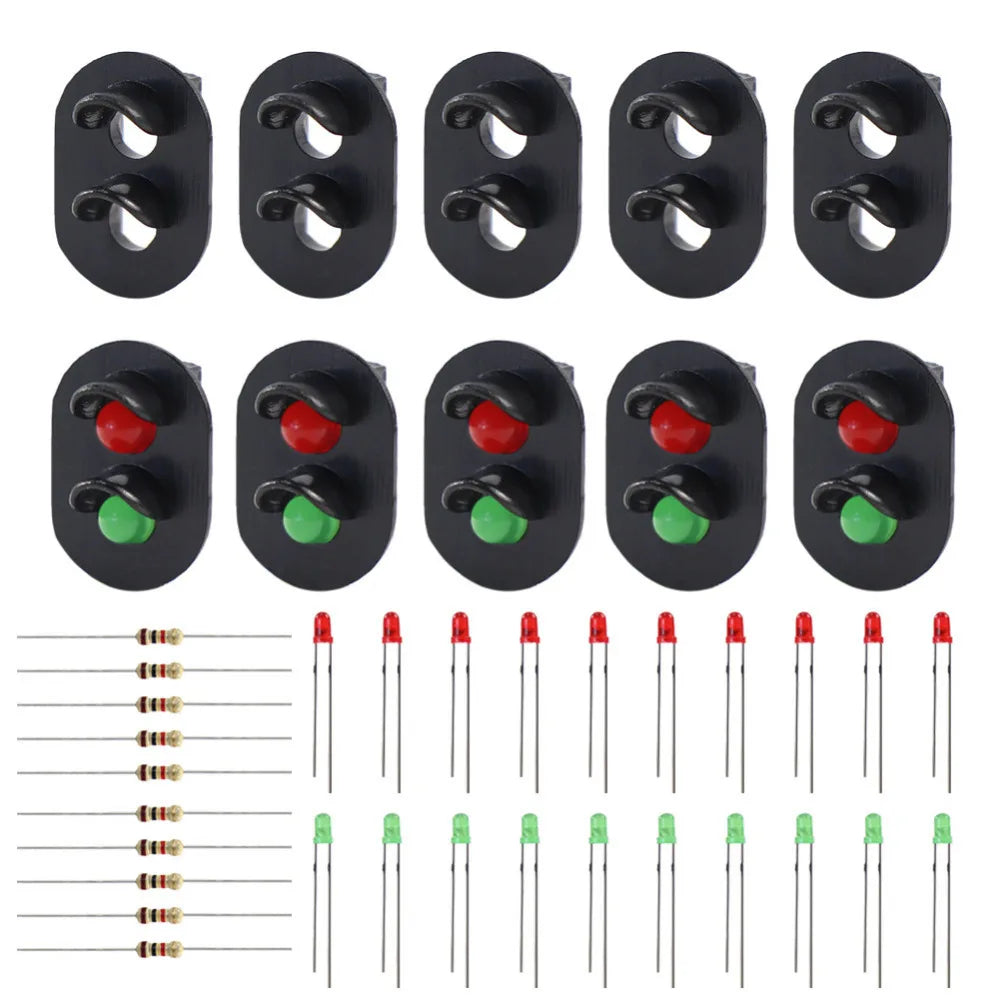 Evemodel JTD17 10 sets Target Faces With LEDs for Railway signal HO OO TT Scale 2 Aspects Block Signal Heads