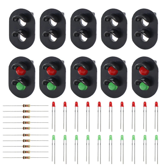 Evemodel JTD17 10 sets Target Faces With LEDs for Railway signal HO OO TT Scale 2 Aspects Block Signal Heads