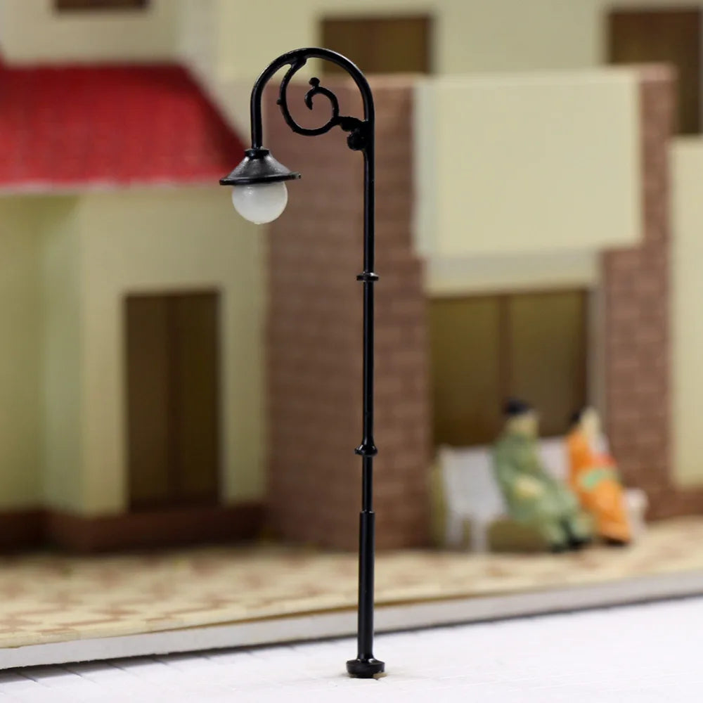 Evemodel LYM58 10pcs Warm White HO Scale 1:87 Street Lights Lamp Post LEDs Single Head