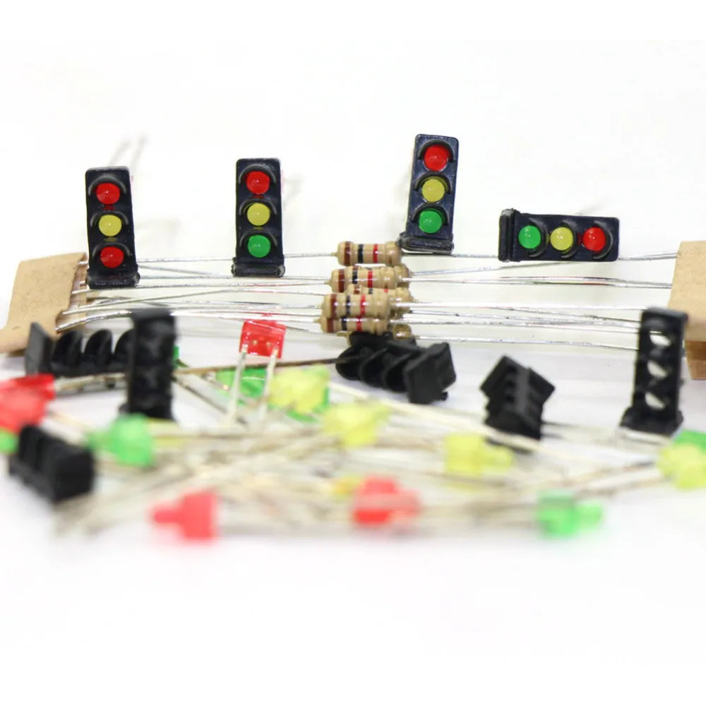 JTD15 10pcs Target Face With 3-LEDs for 1:150 Railway Dwarf signal N Z Scale 3 Aspects