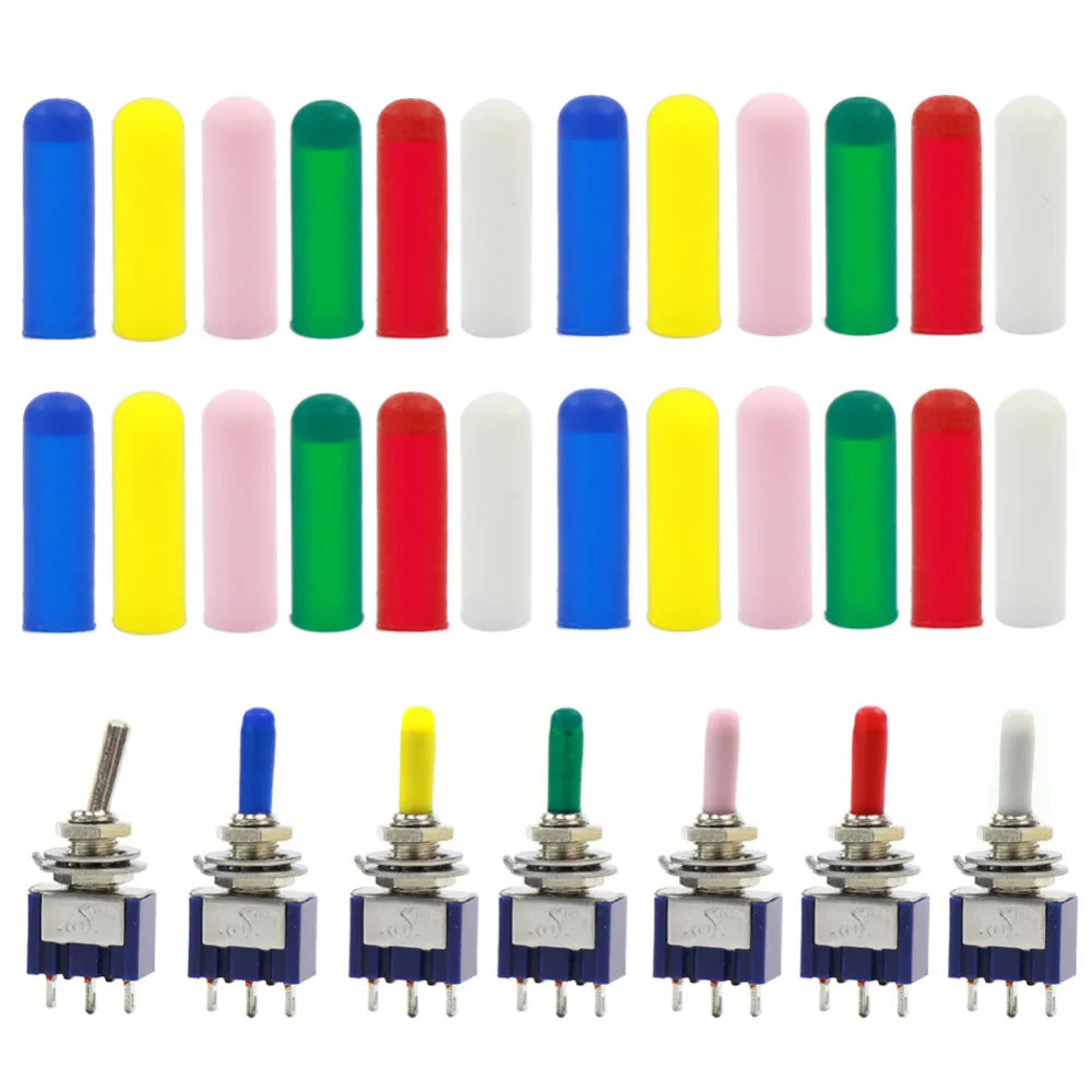 XPT03 3.5mm Rubber Covers Caps Insulated Protect  for Mini Bulbs Red Yellow Blue Green White