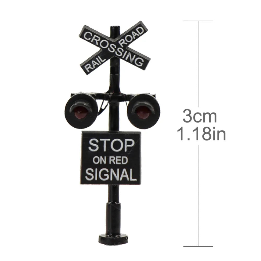 Evemodel N Scale 1:160 Railroad Crossing Signal 2 heads LED made Circuit board flasher JTD1507RP