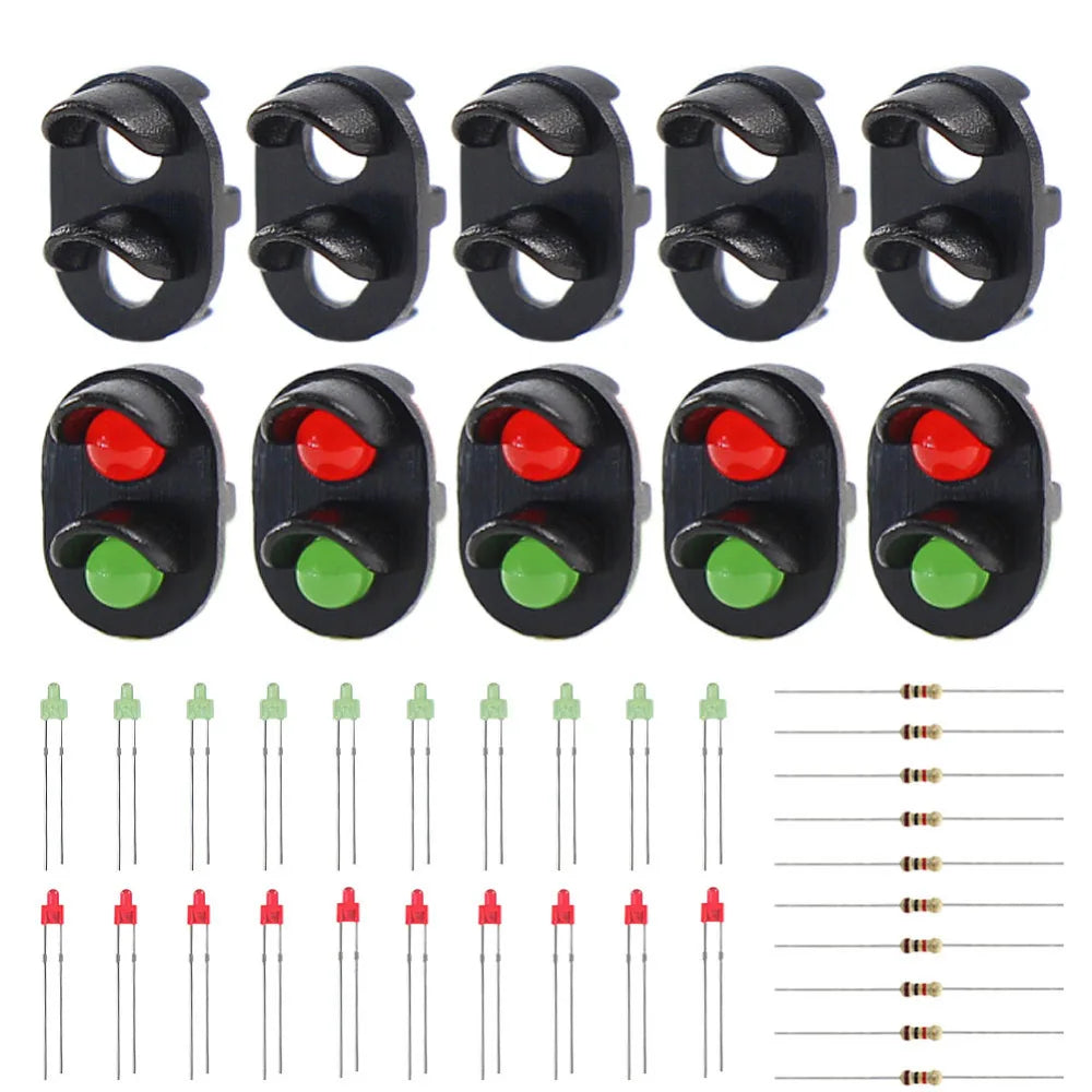 Evemodel Signals-JTD12 10 sets Target Faces With LEDs for Railway Signal N or Z Scale 2 Aspects