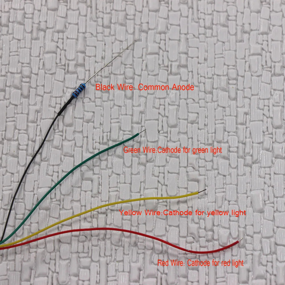 Evemodel 3pcs Model Railroad HO Scale 1:87 Track Block Signals Green Yellow Red LEDs