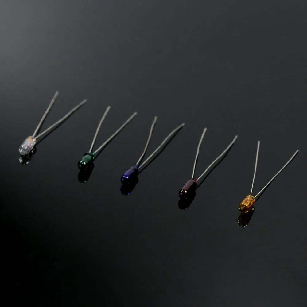 Evemodel MP02 100pcs 3mm 12V Mini Grain of Wheat Bulbs Mixed Color Red Yellow Blue Green White