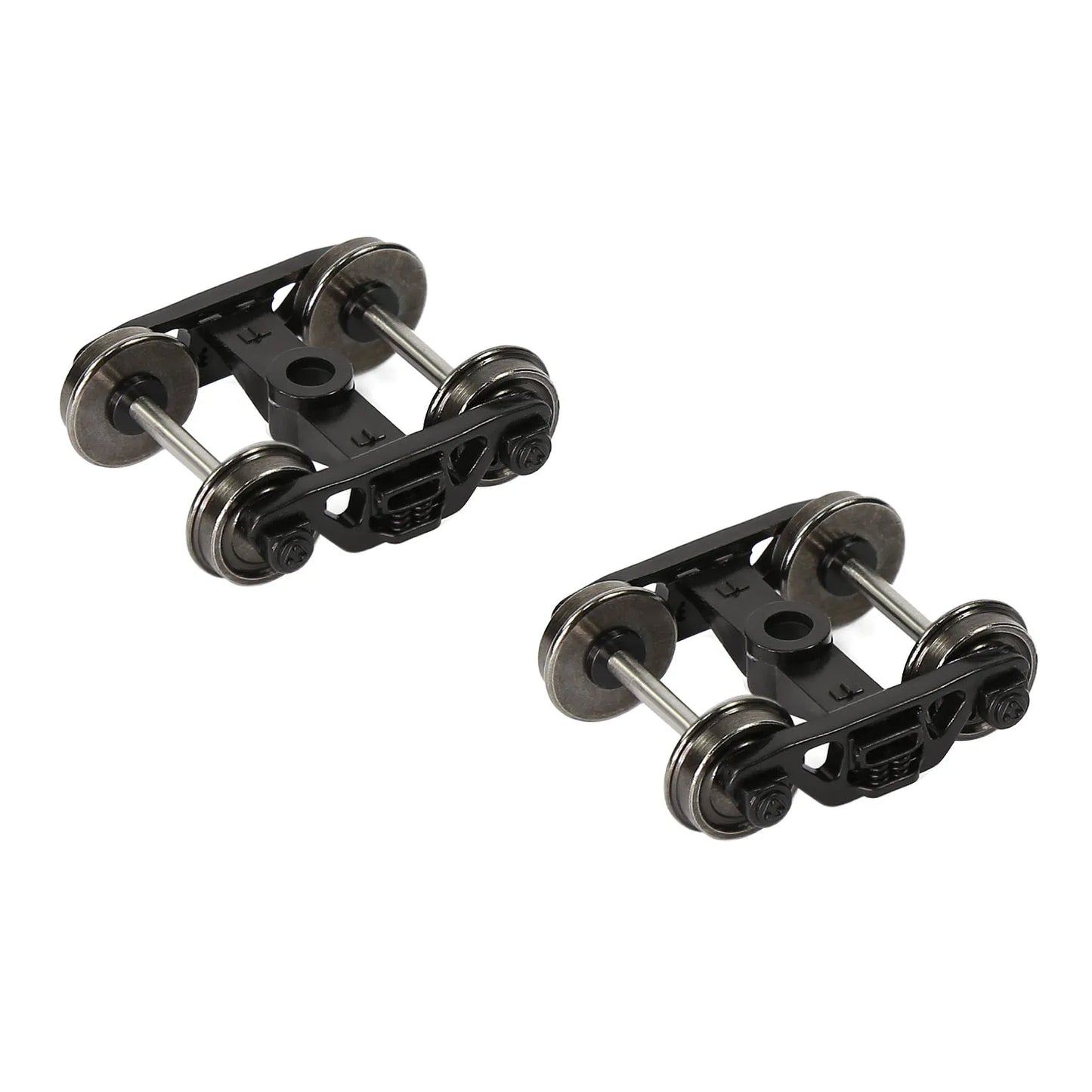 Evemodel 2pcs HO Scale 1:87 Roller Bearing Truck with 33" DC Metal Wheelset HP3087 4-Springs Bogies