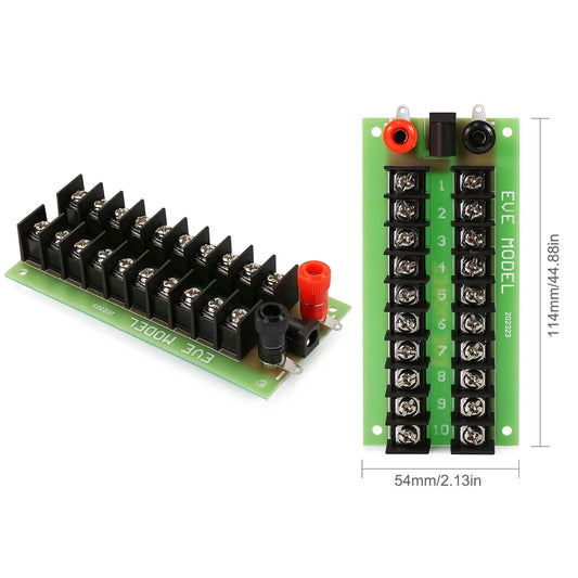 Evemodel 1X Power Distribution Board 3 Inputs 10 pairs Outputs for DC AC Voltage PCB005 Power Control