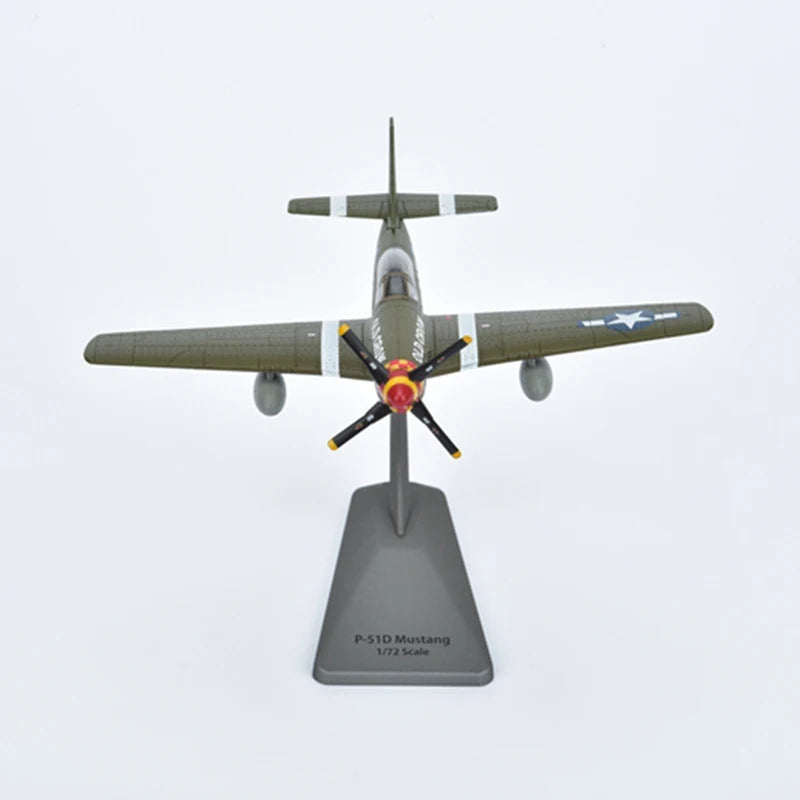 Diecast Metal 1/72 Scale American Army Airlines P-51D Mustang Fighter P51 Airplane Model Military