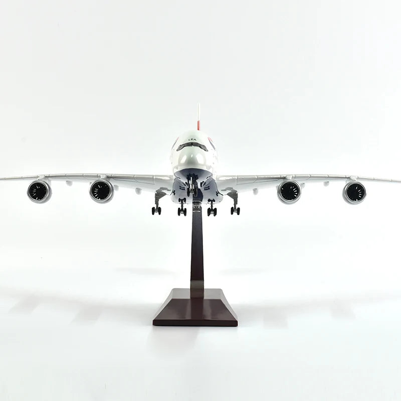 46cm British Airways Airbus a380 Plane Model Airplane Model Aircraft Resin Diecast 1:160 Scale with Light & Wheel